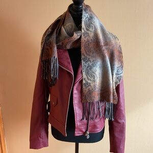 Cejon Brown and Black Patterned Scarf